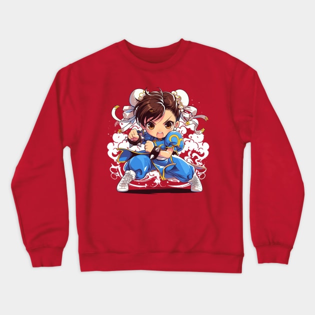 chun li Crewneck Sweatshirt by StevenBag